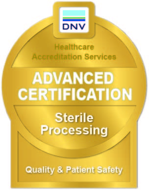 DNV Advanced Sterile Processing Certification gold seal