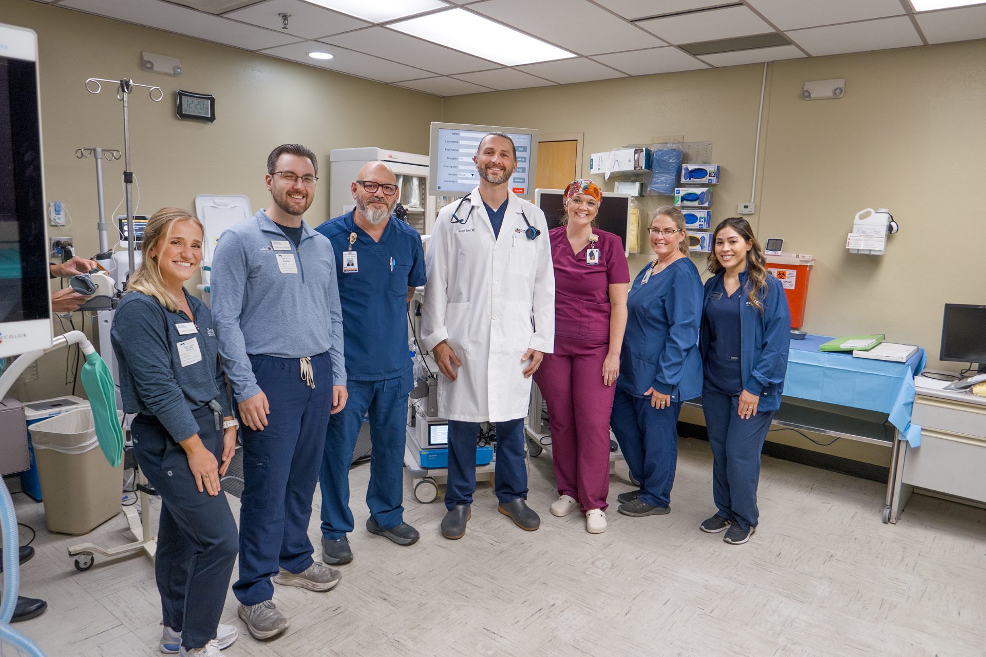 Dr. Joseph Beier and team at first EBUS case on May 28, 2026